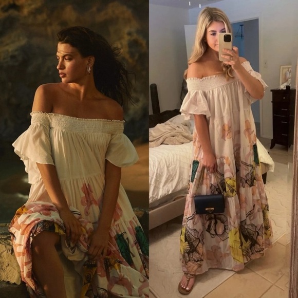 Anthropologie Pia Binazzi x Maeve Tiered Off Shoulder Maxi Dress - Picture 11 of 13